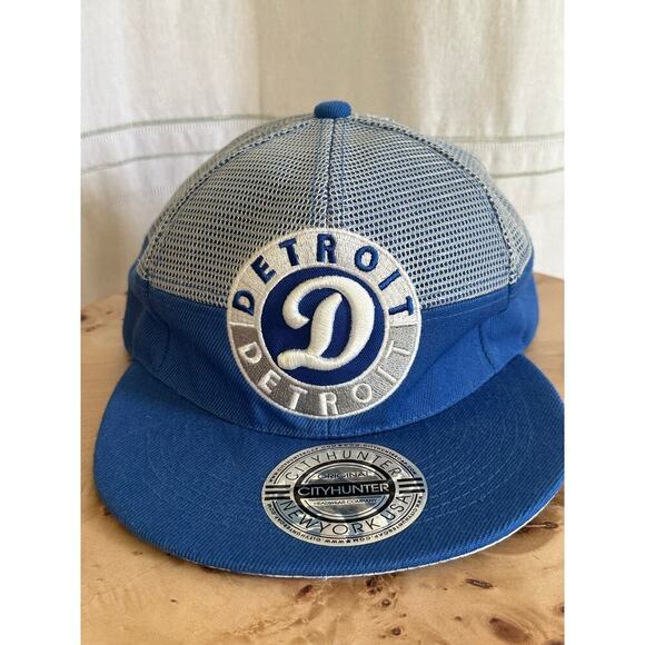 Detroit Snapback Hat – City Hunter Mesh Trucker Cap - Picture 1 of 7